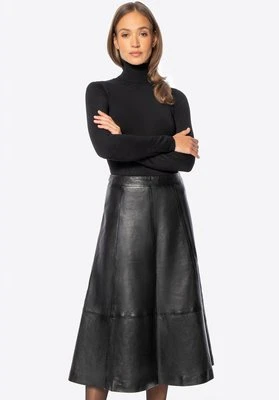 Skórzana spódnica midi czarna Wittchen