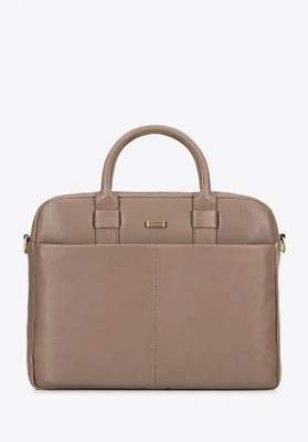 Skórzana torba na laptopa 16” taupe Wittchen