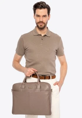 Skórzana torba na laptopa 16” taupe Wittchen