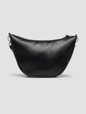 Skórzana torba typu crossbody z odpinanym paskiem na ramię s.Oliver czarny