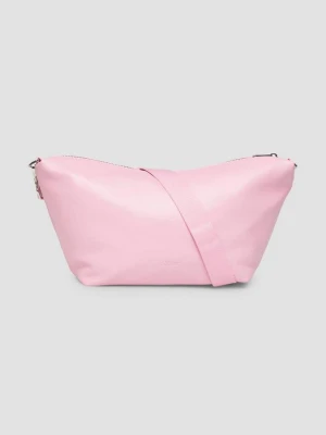 Skórzana torba typu crossbody z odpinanym paskiem s.Oliver różowy