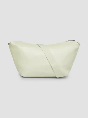 Skórzana torba typu crossbody z odpinanym paskiem s.Oliver zielony