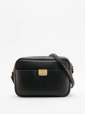 Skórzana torebka crossbody All Day Patrizia Pepe brązowy