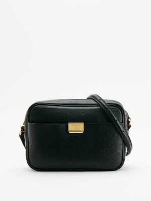 Skórzana torebka crossbody All Day Patrizia Pepe czarny