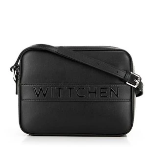 Skórzana torebka crossbody pudełkowa czarna Wittchen