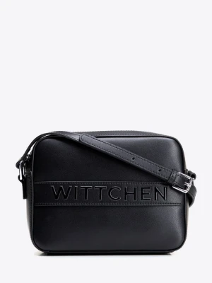 Skórzana torebka crossbody pudełkowa czarna Wittchen