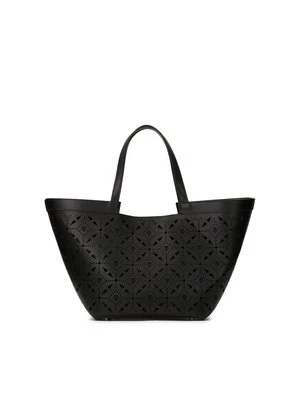 Skórzana torebka łódka w ażurowy wzór Kazar