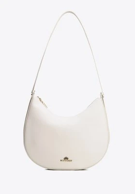 Skórzana torebka na ramię duża kremowa Wittchen