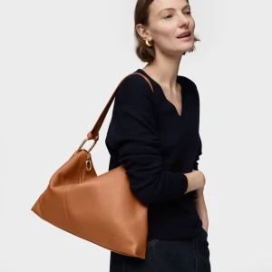 Skórzana Torebka Na Ramię W Kolorze Camelowym Tous Hold - Tous