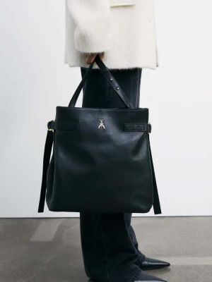 Skórzana torebka typu worek New Business PATRIZIA PEPE