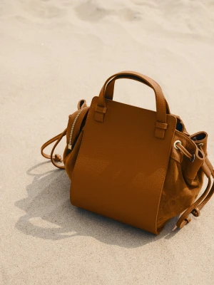 Skórzana torebka w brązowym kolorze TARANKO