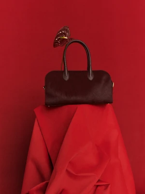 Skórzana torebka w burgundowym kolorze TARANKO