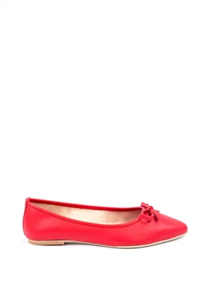 Lizza Shoes Skórzane baleriny w kolorze czerwonym rozmiar: 36
