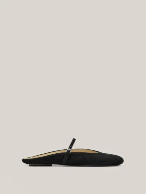 Skórzane Baletki Soft Bez Pięty - Edycja Limitowana - Czarny - - Massimo Dutti - Kobieta