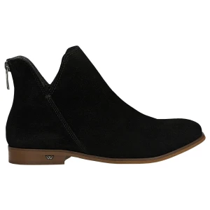 Czarne botki damskie na brązowej podeszwie 55002-61 Wojas