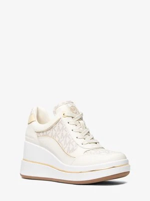 Zdjęcie produktu Skórzane buty sportowe na koturnie Emmy z charakterystycznym logo Michael Kors