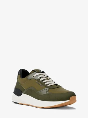 Skórzane buty sportowe Trevor z plecionym diagonalem Michael Kors