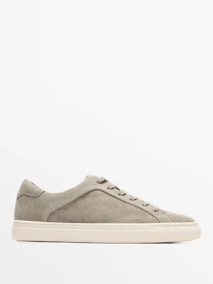 Skórzane Buty Sportowe Z Masywną Podeszwą - Brązowy - Massimo Dutti - Male
