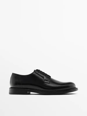 Skórzane Buty Typu Derby - Czarny - - Massimo Dutti - Mężczyzna
