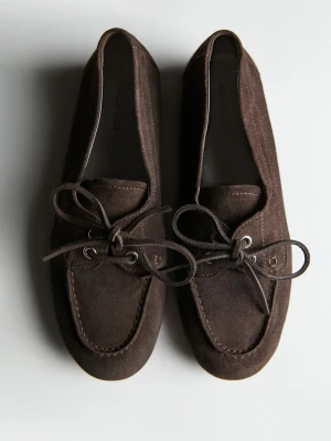 Skórzane Buty Żeglarskie - Brązowy - - Massimo Dutti - Kobieta
