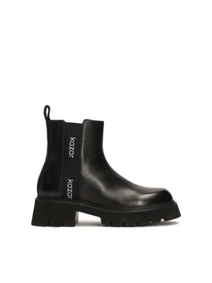 Skórzane chelsea boots na traktorowej podeszwie Kazar