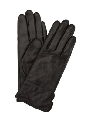 Skórzane ciemnobrązowe rękawiczki damskie OCHNIK