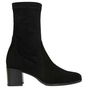 Czarne botki z dopasowana cholewka 55318-81 Wojas