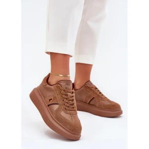 Zdjęcie produktu Skórzane Damskie Sneakersy Na Platformie Big Star By Daniel Lopez SS2D4005 Brązowe