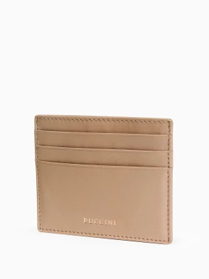 Skórzane etui na karty brązowe Puccini