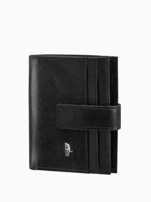 Skórzane etui na karty i dokumenty w kolorze czarnym Puccini