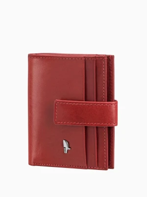 Skórzane etui na karty i dokumenty w kolorze czerwonym Puccini