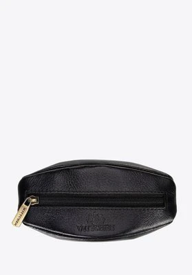 Skórzane etui na klucze miękkie czarne Wittchen