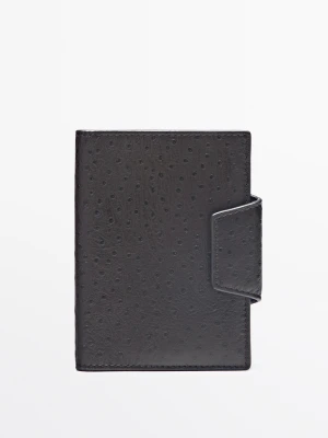 Skórzane Etui Na Paszport - Brązowy - Massimo Dutti - Female