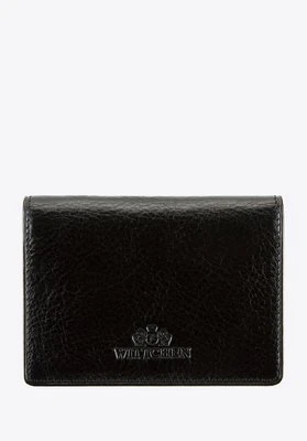 Skórzane etui na wizytówki czarne Wittchen