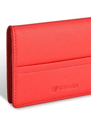Zdjęcie produktu Skórzane etui na wizytówki Valentini Black & Red Diamond