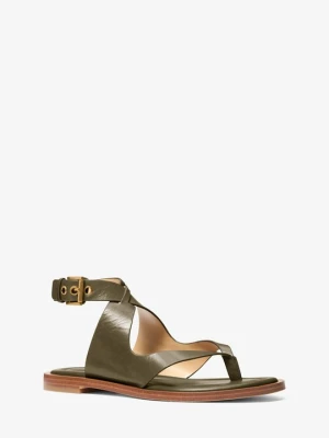 Skórzane japonki Irene Michael Kors LODEN (Zielony)