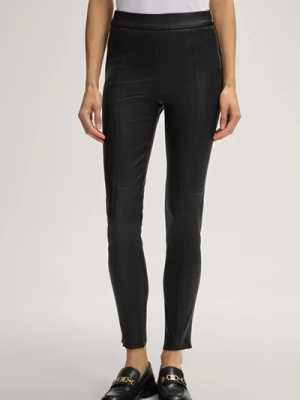 Skórzane jegginsy w kolorze czarnym Joop