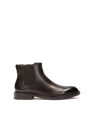 Skórzane klasyczne sztyblety w kolorze brązowym Kazar