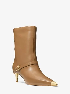 Skórzane kozaki Kasia ze sprzączką MICHAEL Michael Kors