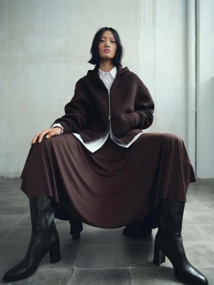 Skórzane kozaki na klockowym obcasie czarny - Kobieta - - MANGO