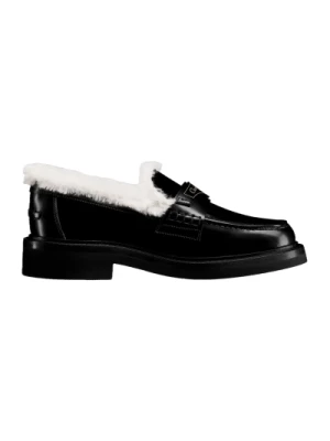 Skórzane Logo Loafers Kobiety Włochy Dior