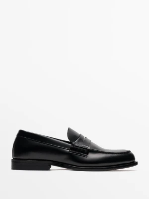 Skórzane Mokasyny - Czarny - Massimo Dutti - Male