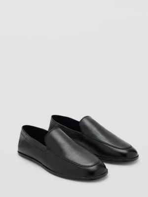 Skórzane mokasyny czarny - Mężczyzna - - MANGO MAN