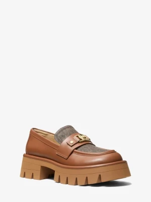 Skórzane mokasyny Mandy z charakterystycznym logo Michael Kors