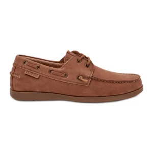 Skórzane Mokasyny Męskie Big Star RR174162 Camel brązowe