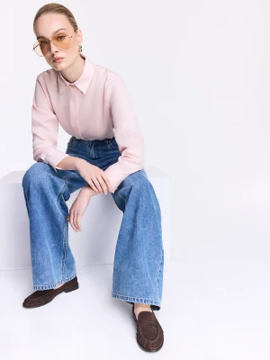 Skórzane mokasyny z ozdobnym marszczeniem TARANKO