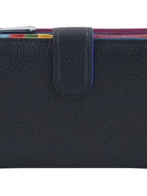 Skórzane portfele z ochroną kart RFID - Czarne Merg