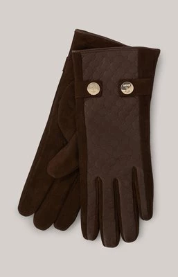 Skórzane rękawiczki w kolorze brązowym Joop