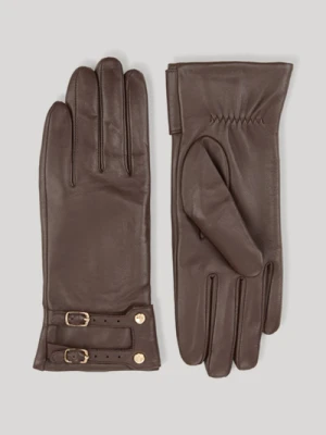 Skórzane rękawiczki w kolorze brązowym Joop