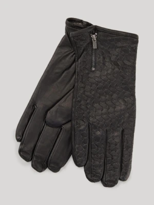Skórzane rękawiczki w kolorze czarnym Joop